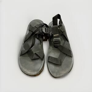 NAOT Mens Black Source Non Marking Adjustable Straps Sandals Size 47